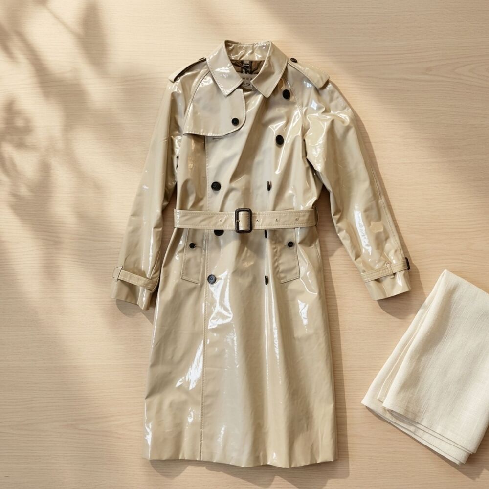 Burberry Prorsum SS13 Runway Vinyl Laminated Trench Coat Christopher Bailey US40